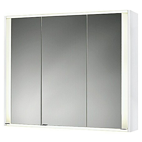 Riva LED-Spiegelschrank (B x H: 83,5 x 70 cm, Mit Beleuchtung, MDF, Weiß)