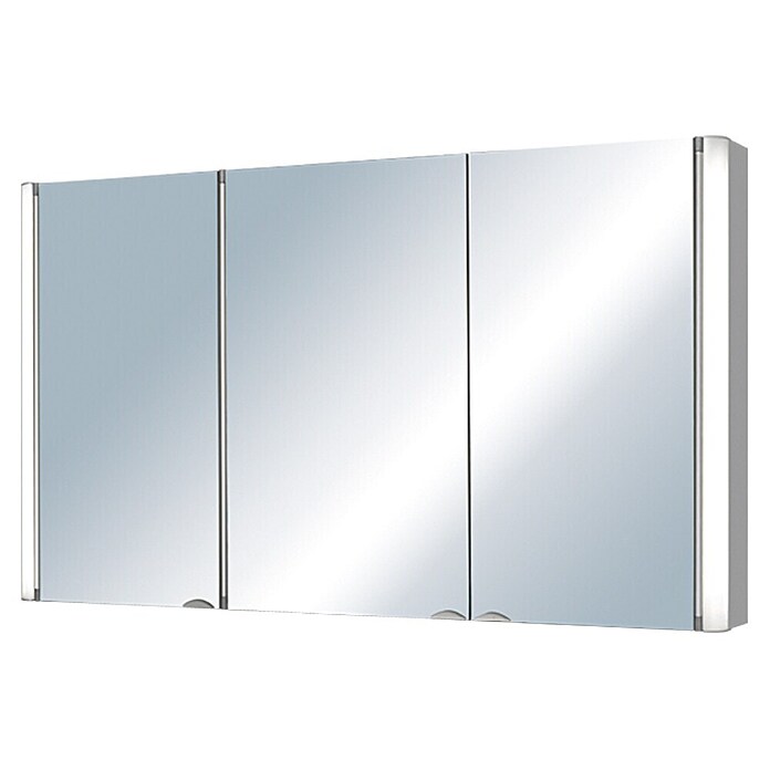 Riva Spiegelkast Torno (Breedte: 120 cm, Met 3 deuren, MDF, Met verlichting, Energielabel: A)