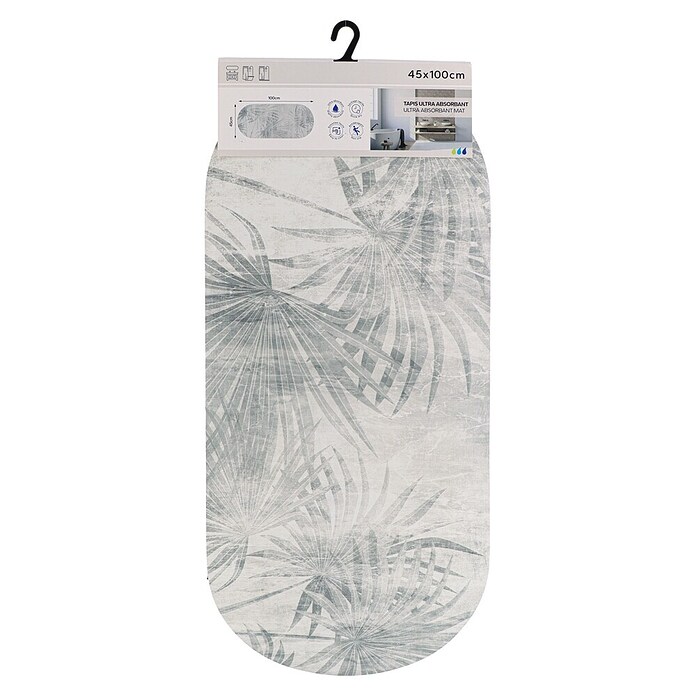 Kupaonski tepih Palm Breeze  (D x Š: 100 x 45 cm, Siva) | BAUHAUS