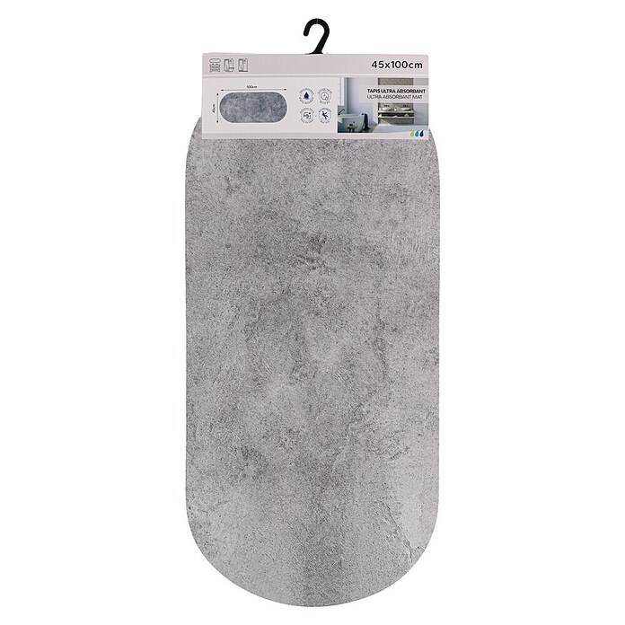 Kupaonski tepih Urban Concrete  (D x Š: 100 x 45 cm, Siva) | BAUHAUS