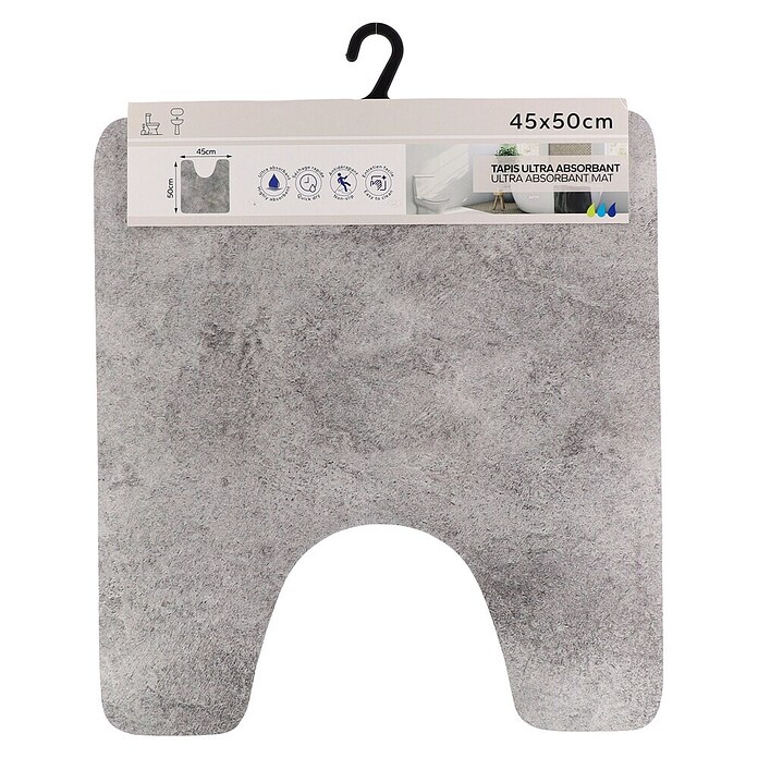 Kupaonski tepih Urban Concrete  (D x Š: 50 x 45 cm, Siva) | BAUHAUS