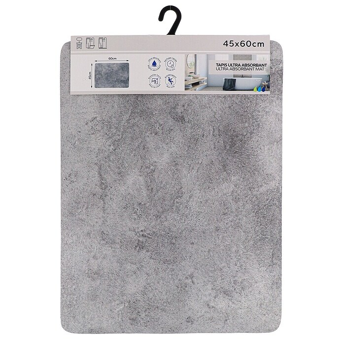 Kupaonski tepih Urban Concrete  (D x Š: 60 x 40 cm, Siva) | BAUHAUS
