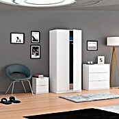Cómoda LC7823O (L x An x Al: 38 x 77 x 80 cm, Blanco, Número de cajones: 3)