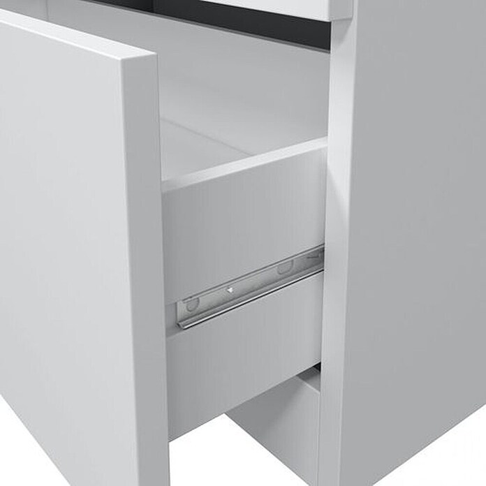 Cómoda LC7823O (L x An x Al: 38 x 77 x 80 cm, Blanco, Número de cajones: 3)