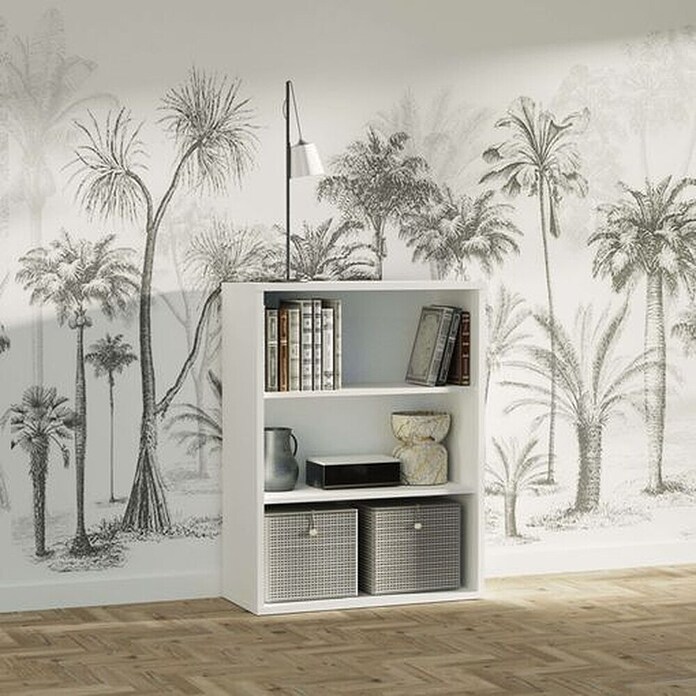 Muebles Pitarch Estantería de madera (An x Al: 75,5 x 99,5 cm, Blanco)