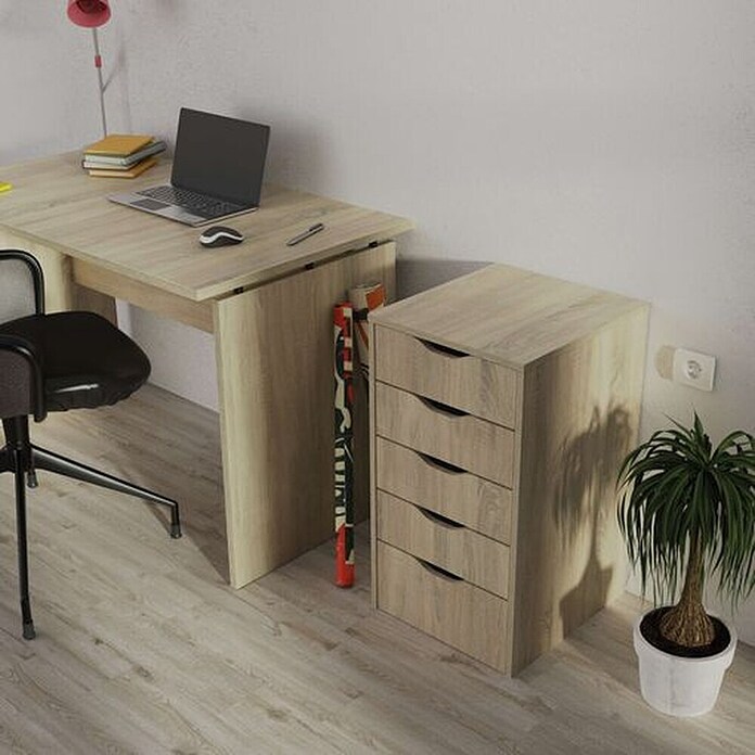 Muebles Pitarch Cómoda Eko (L x An x Al: 43 x 40 x 71 cm, Roble)