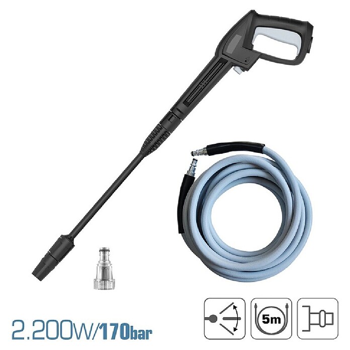 Koma Tools PRO Series Hidrolimpiadora de alta presión (170 bar, 2.200 W, Capacidad de bombeo: 390 l/h) | BAUHAUS