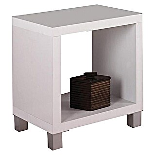 Mesa auxiliar Kubox (L x An x Al: 29 x 41 x 41 cm, Blanco)