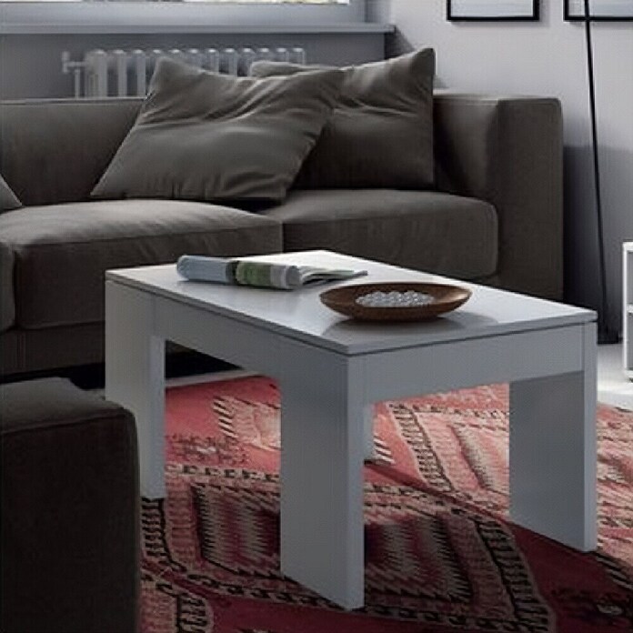 Mesa de centro Kendra (L x An x Al: 50 x 100 x 42 cm, Blanco)