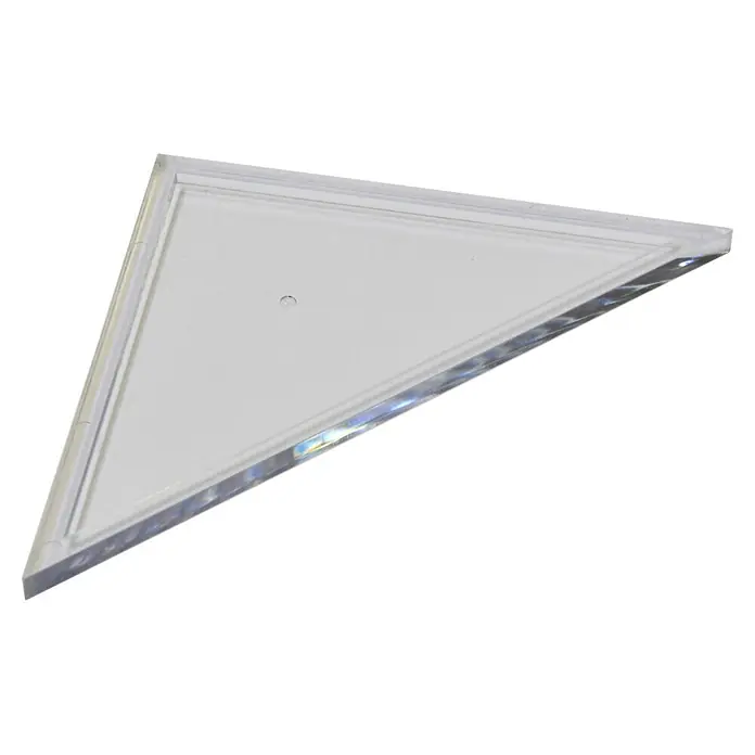 Makita Elektrohobel 1806B - 1.200 W, Hobeltiefe: 0 mm - 2 mm, Leerlaufdrehzahl: 15.000 U/min - Klarer, transparenter dreieckiger Acryl-Displayrahmen oder Schutz-Eckteil.