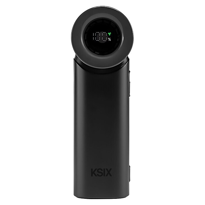 Ventilador de mano AirGo Turbo KSIX Negro (4 W, Duración de la batería: 2,8 h - 8 h) | BAUHAUS