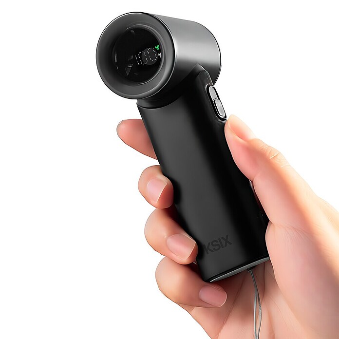 Ventilador de mano AirGo Turbo KSIX Negro (4 W, Duración de la batería: 2,8 h - 8 h) | BAUHAUS