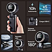 Ventilador de mano Flex 5 Negro KSIX (5,2 x 6 x 17,1 cm, Duración de la batería: 2 h - 10 h) | BAUHAUS