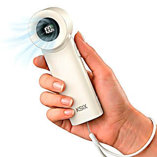 Ventilador de mano AirGo Turbo KSIX Beige (4 W, Beige, Duración de la batería: 2,8 h - 8 h)