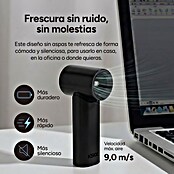 Ventilador de mano AirGo Turbo KSIX Negro (4 W, Duración de la batería: 2,8 h - 8 h) | BAUHAUS