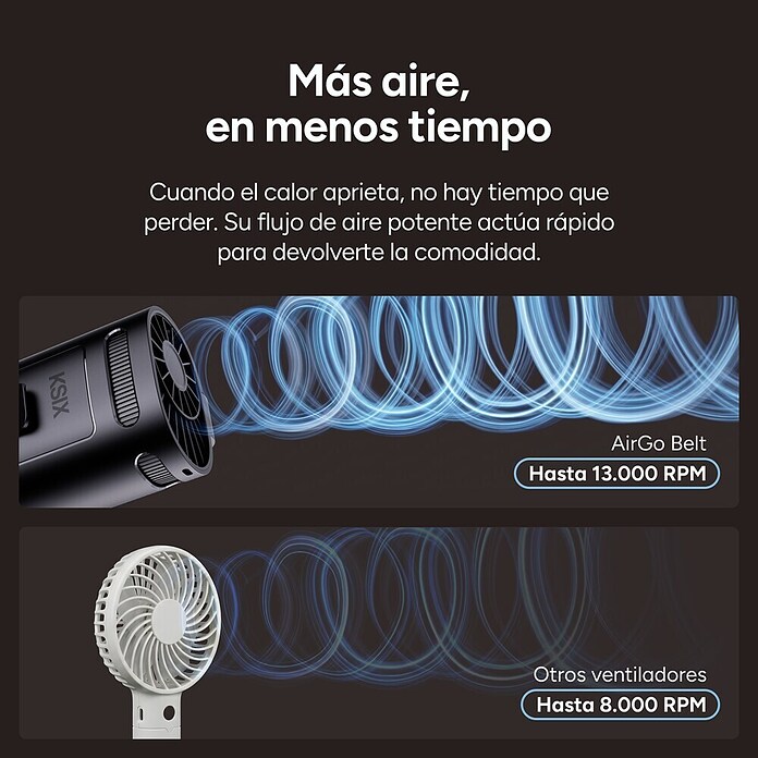 Ventilador colgante Airgo Belt 4 (5,2 W, Duración de la batería: 1,2 h - 8 h) | BAUHAUS