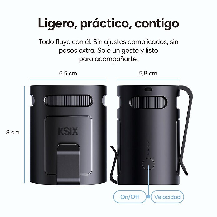 Ventilador colgante Airgo Belt 4 (5,2 W, Duración de la batería: 1,2 h - 8 h) | BAUHAUS