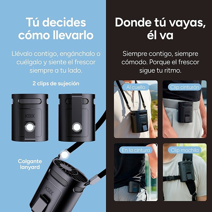 Ventilador colgante Airgo Belt 4 (5,2 W, Duración de la batería: 1,2 h - 8 h) | BAUHAUS