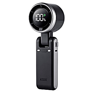 Ventilador de mano Flex 5 Negro KSIX (5,2 x 6 x 17,1 cm, Duración de la batería: 2 h - 10 h)