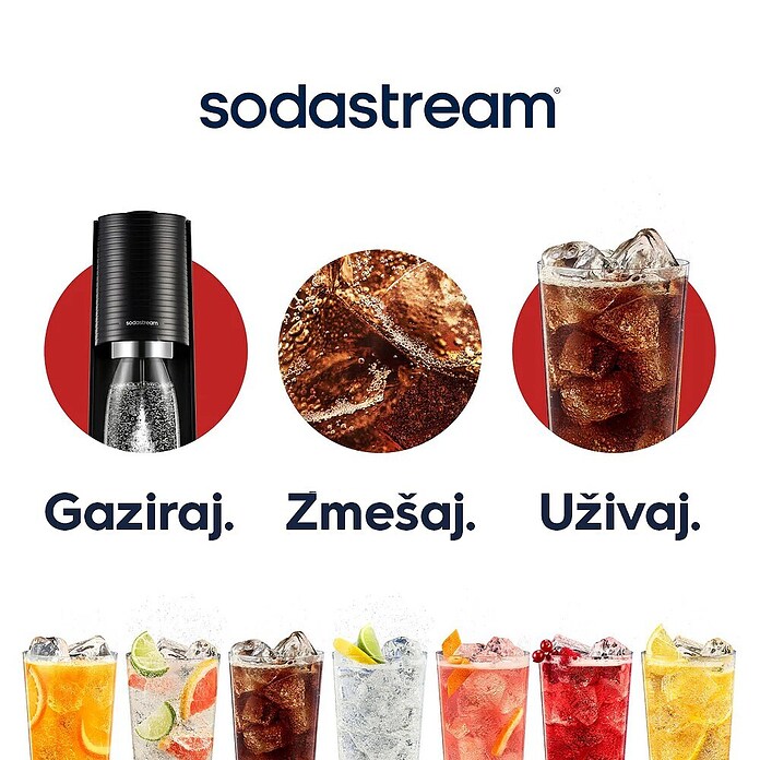 SodaStream Aparat za gaziranje vode Terra  (Črna) | 2603 - Technische Gase | BCDJ - Technische Gase | BCD - Maschinenzubehör | BC - Maschinenzubehör | B - Werkz/Masch/Maschzubeh/Auto | BAUHAUS