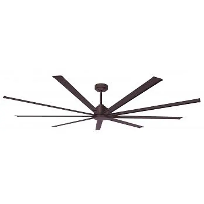 Vam Deckenventilator GIANT bronze 200 cm - Bronze Aluminiumflügel, 2.050 mm, 34 W - Dunkelbrauner Deckenventilator mit mehreren Rotorblättern, abgehängt, für große Räume.