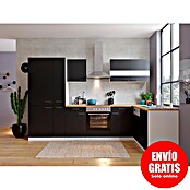 Respekta Cocina esquinera (172 x 310 cm, Negro)