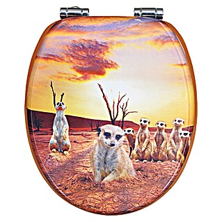 Poseidon Toiletzitting Desert 3D (MDF, Meerkleurig, Softclose)