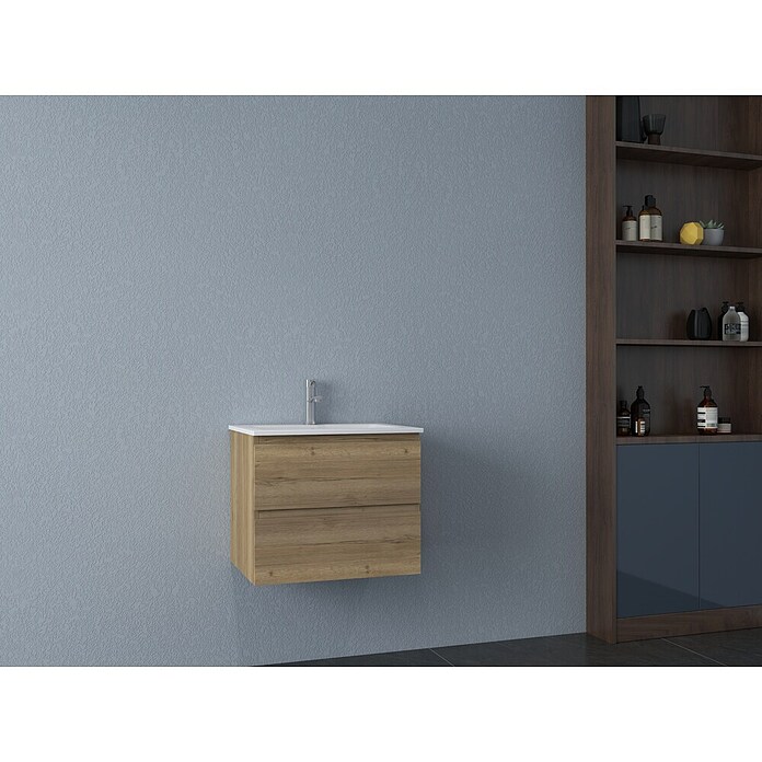 Nortiq Living Badmeubelset Brazil (Totale breedte badmeubel: 61 cm, Halifax eiken) | BAUHAUS