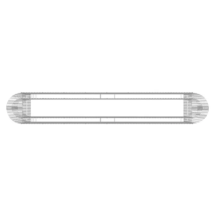 Furnicato Gabionen-Hochbeet - 50 x 330 x 100 cm, Metall, Fassungsvermögen Erde: 1.650 g - Graue Drahtgitter-Kapselstruktur.