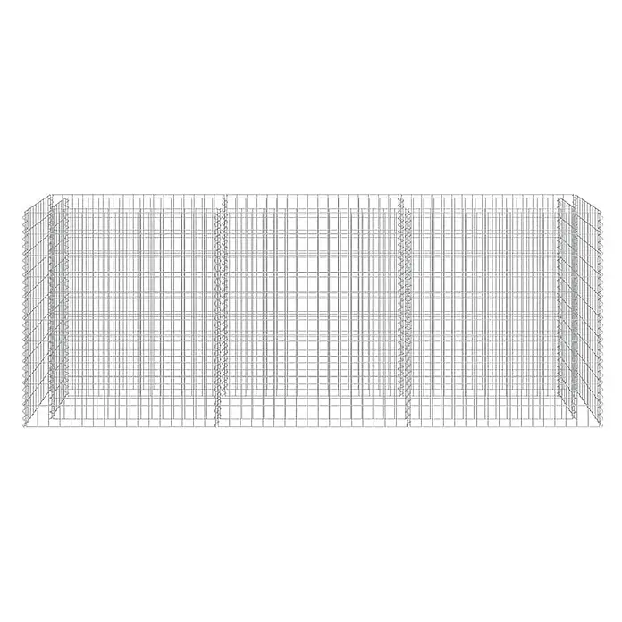 Furnicato Gabionen-Hochbeet - 50 x 270 x 100 cm - Leerer rechteckiger Gabionenkorb aus verzinktem Drahtgeflecht.