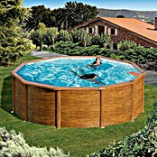 myPool Pool-Set Feeling (Durchmesser: 460 cm, Höhe: 120 cm, Holz, 19.000 l)