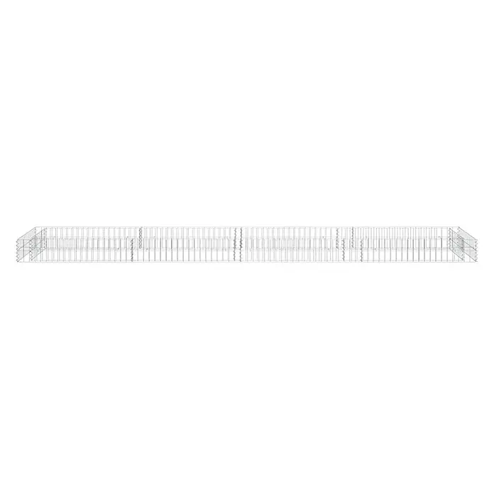 Furnicato Gabionen-Hochbeet - 400 x 100 x 20 cm - Langer rechteckiger Stahlgitterkorb zur Betonbewehrung mit Drahtgitter und Zick-Zack-Bügeln.