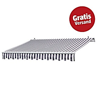 Sunfun Gelenkarmmarkise (Grau/Weiß, Breite: 3 m, Ausfall: 2 m)