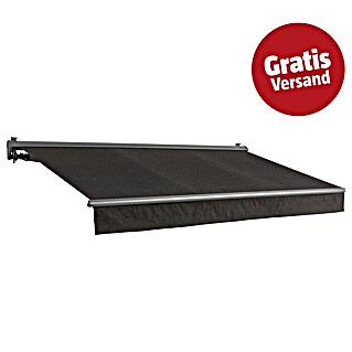 Sunfun Hülsenmarkise (Anthrazit, Breite: 4 m, Ausfall: 2,5 m)