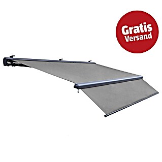 Sunfun Gelenkarmmarkise (Dunkelgrau, Breite: 3,95 m, Ausfall: 3 m)