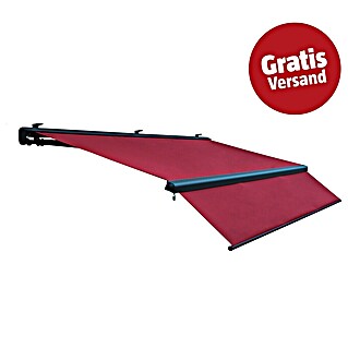 Sunfun Gelenkarmmarkise (Bordeaux, Breite: 3,95 m, Ausfall: 3 m)