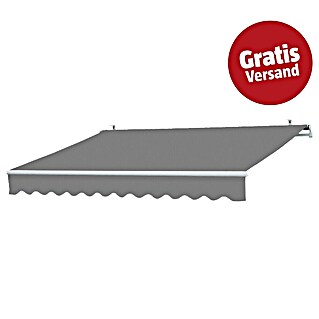 Sunfun Gelenkarmmarkise (Hellgrau, Breite: 3 m, Ausfall: 2 m)