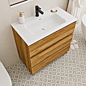 Conjunto de mueble de baño Inter (Ancho: 80 cm, Roble, 3 pzs.) | BAUHAUS