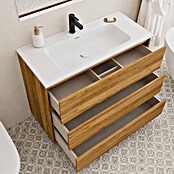 Conjunto de mueble de baño Inter (Ancho: 80 cm, Roble, 3 pzs.) | BAUHAUS