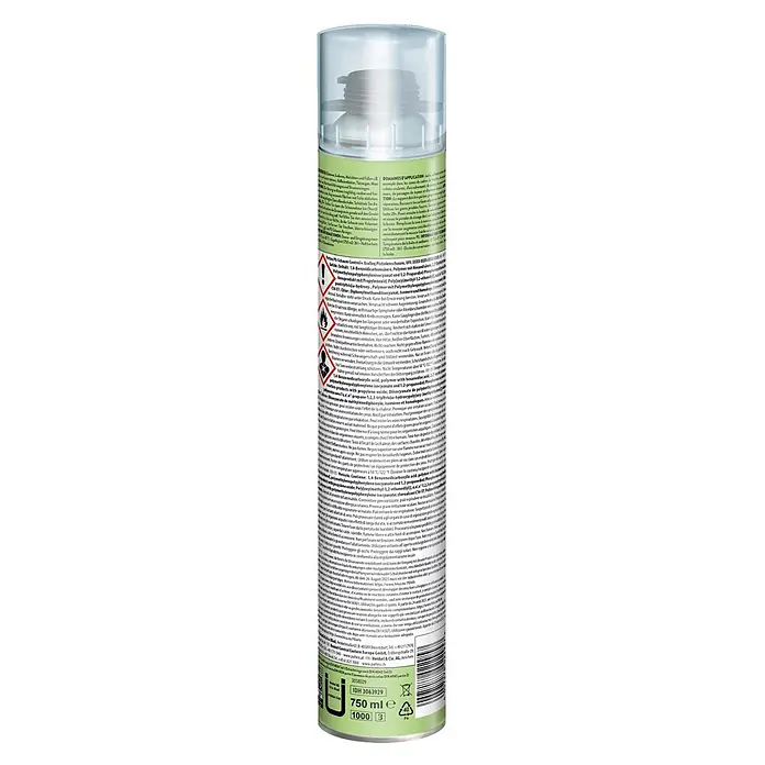 Pattex Pistolenschaum EcoTeq - 750 ml, 1K PU-Schaum - Grüne Pattex PU-Schaum Control+ EcoTeq Pistolenschaum-Sprühdose.