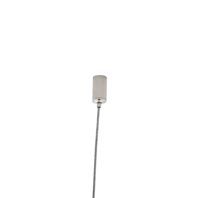 Lucande Pendelleuchte Melinay - L x B x H: 110 x 32 x 4,5 cm, braun / rost, kaffee - Metallischer zylindrischer Kabelhalter mit geflochtenem Drahtseil.