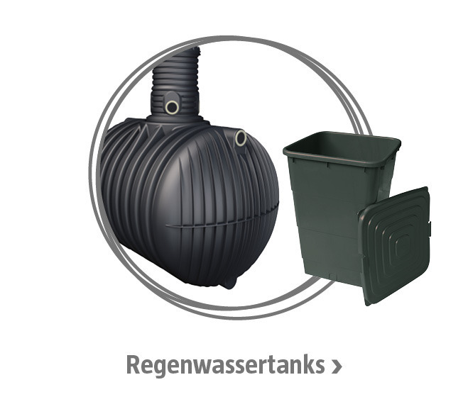 Regenwassertank und Regentonne
