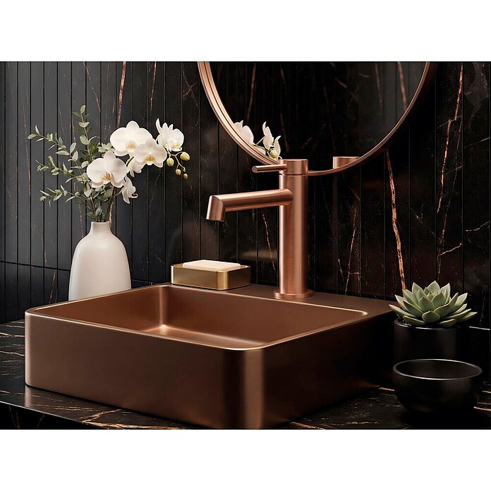 GME Grifo de lavabo Persio (Cobre, Satinado) | BAUHAUS