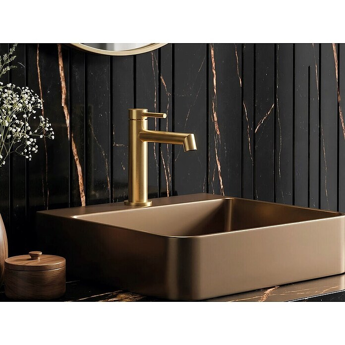 GME Grifo de lavabo Persio (Oro, Satinado) | BAUHAUS