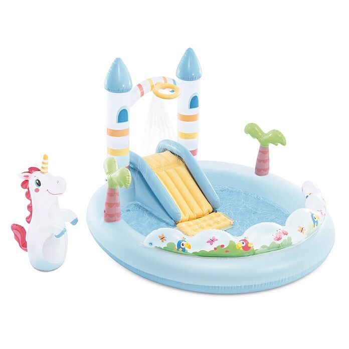 Intex Planschbecken Einhorn Spielcenter (196 x 178 x 127 cm, Vinyl, Farbe: Mehrfarbig) | BAUHAUS