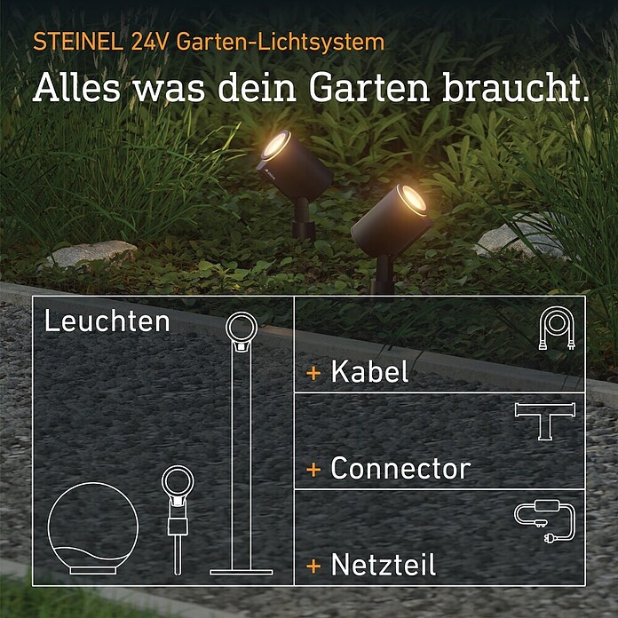 Steinel LED-Trafo 24V-Garten-Lichtsystems (Schwarz, 100 W) | BAUHAUS