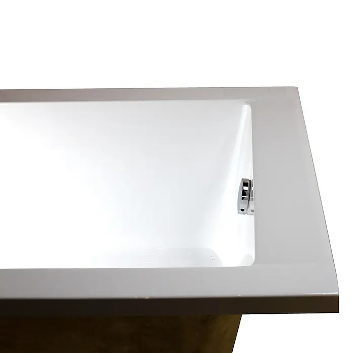 Sanicomfort Badewannen-Set Form - Weiß, 170 x 75 cm - Weiße Badewanne mit Chrom-Überlauf.