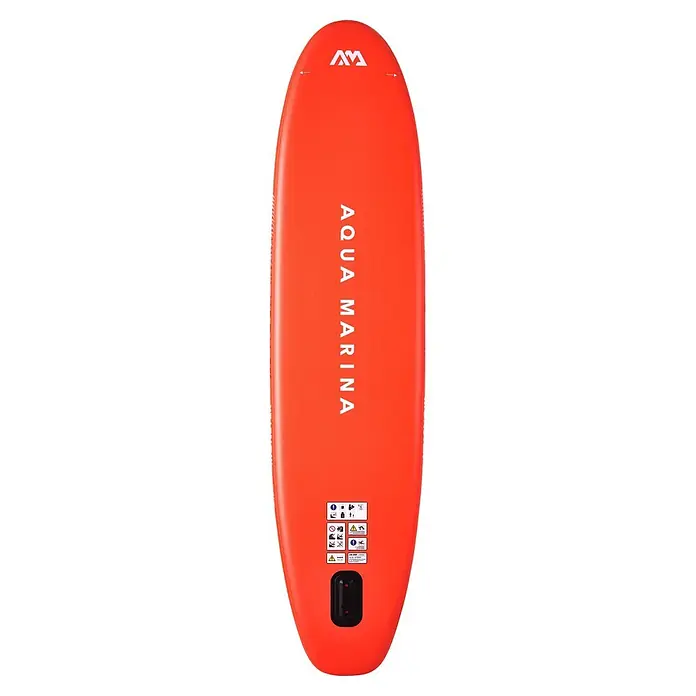 Aqua Marina SUP-Board-Set Monster - L x B x H: 366 x 84 x 15 cm, Rot, Tragkraft: 170 kg - Orangefarbenes Aqua Marina Stand-Up Paddleboard, Draufsicht.