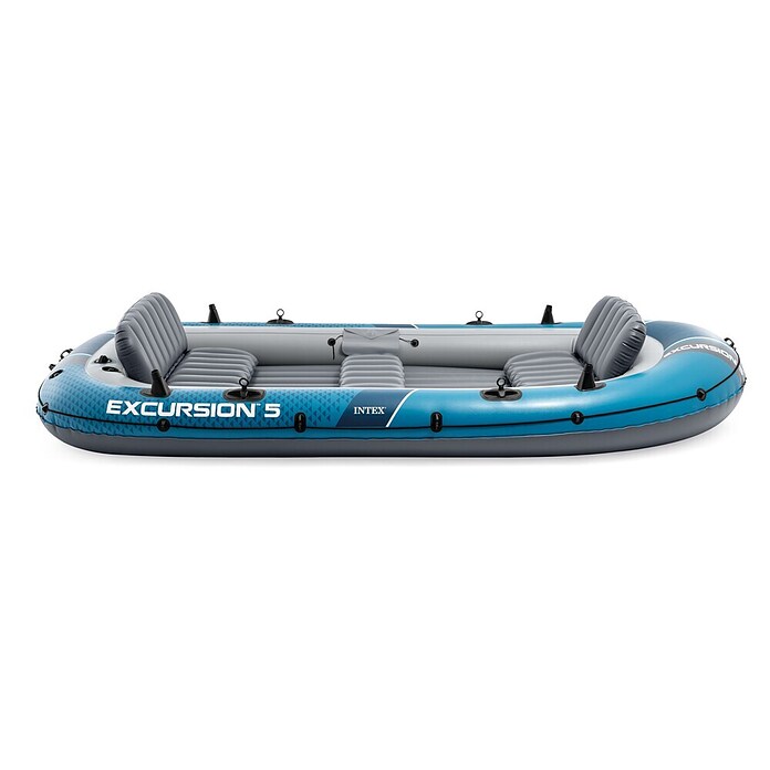 Intex Gumeni čamac s priborom Excursion 5  (Prikladno za: Maks. 5 osoba, D x Š x V: 366 x 168 x 43 cm) | BAUHAUS