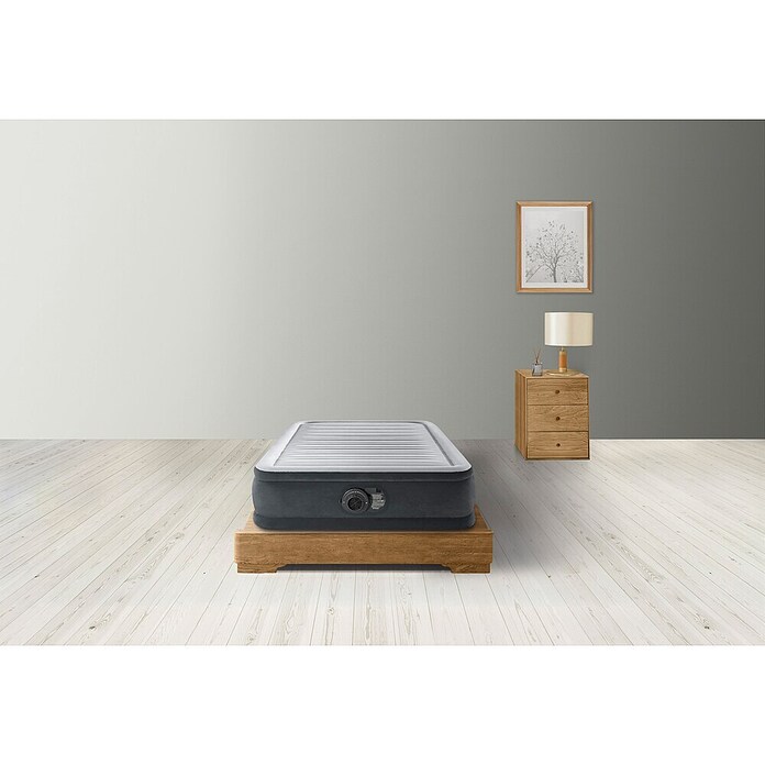Intex Luftbett Twin Comfort Plush (L x B x H: 191 x 99 x 33 cm, Grau/Weiß, Ablassventil) | BAUHAUS